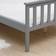 Home Source Double Wooden Bed 4ft Grey 142x198cm