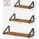 Vasagle Floating Rustic Brown/Black Wall Shelf 40cm 3pcs