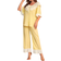 Shein Contrast Lace Ruffle Trim Flounce Sleeve PJ Set