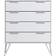 Fwstyle Modern Matt White Chest of Drawer 76.5x90cm