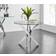 Furniturebox Novara Chrome Metal Silver Dining Table 100x100cm 5pcs