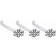 Godinger Snowflake Servers Cheese Knife 15.2cm 3pcs