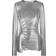 Paco Rabanne Rabanne Silver Draped Long Sleeve T-Shirt P040 Silver FR