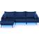 Beliani Varde Navy Blue Sofa 245cm 3 Seater