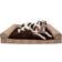 FurHaven Plush & Southwest Kilim Décor Sofa-Style Cooling Gel Foam Dog Bed Desert