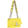 Balmain 1945 Small Quilted Monogram Leather Shoulder Bag - Yellow