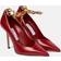 Jimmy Choo Diamond Talura leather pumps red