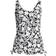 Lands' End Womens Chlorine Resistant Adjustable V-Neck Underwire Tankini Top Black Havana Floral DDD-Cup