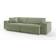 KAWOLA Rani Corduroy Olive Green Sofa 256cm 3 Seater