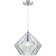 Dar Lighting Gaia Transparent/Chrom Pendant Lamp 30cm