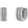 Esquire Huggie Earrings - Silver/Diamonds