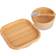 Tiny Dining Square Divider Bamboo Suction Dinner Set