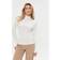 BOSS Womens Open White High-neck Ribbed-texture Knitted Jumper