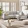 Furniturebox Frost Luxury Taupe Sofa 238cm 3 Seater