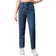 Shein Teenage Girls' High-waisted Straight Leg Jeans - Dark Wash