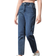 Shein Teenage Girls' High-waisted Straight Leg Jeans - Dark Wash