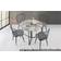 Hanah Home Prweitt Gray/White Dining Table 100cm