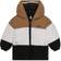 BOSS Kid's Water Repellent Puffer Jacket with Signautre Stripe Colours - Chocolate Brown (J06274)