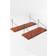 OHS Wire Floating Brown Wall Shelf 15.8cm 2pcs