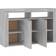 vidaXL 115.5x30x75cm Grey Sonoma Sideboard 115.5x75cm