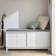 SoBuy Cabinet with 2 Sliding Doors Gray/White Shoe Rack 114x53cm