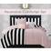 Juicy Couture Cabana Stripe Black/White Bedspread Black, White (228.6x228.6cm)