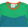 Toby Tiger Organic Wild Cats Applique T-shirt Dress - Green/Blue