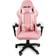 Bigzzia Gaming Chair with Adjustable Headrest and Lumbar Support - Pink and White