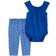 Carter's Baby Smocked Bodysuit Pant Set 2-piece - Blue