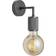 Industville Knurled Edison Black Wall light