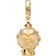 Pandora Heart Snowflake Snow Globe Dangle Charm - Gold/Transparent