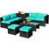 Costway 8-Piece Outdoor Lounge Set, 1 Table incl. 4 Sofas