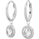 Swarovski Angelic Drop Earrings - Silver/Transparent