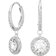 Swarovski Angelic Drop Earrings - Silver/Transparent