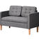 Homcom Modern Grey Sofa 117cm 2 Seater