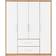 SECONIQUE Seville White Wardrobe 149x180cm