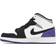 Nike Air Jordan 1 Mid SE GS - White/Black/Light Solar Flare Heather/Varsity Purple