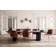 GUBI Moon Brown Black Dining Table 101x258cm