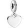 Pandora Engravable Heart Tag Dangle Charm - Silver/Transparent