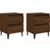 vidaXL Bed Cabinets with Metal Legs Brown Oak Bedside Table 35x40cm 2pcs