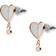 Fossil Flutter Hearts Vintage Glitz Earrings - Rose Gold/Silver/Transparent