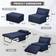 Bed Bath & Beyond Zenova 4-1 Adjustable Dark Blue Sofa 188cm 1 Seater