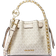 Michael Kors Mina Small Signature Logo Chain Crossbody Bag - Light Creme Multi