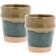 Villa Collection Evig Blue-Brown Espresso Cup 10cl 2pcs