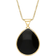 C. W. Sellors King's Coronation Hallmark Double Sided Pear Shaped Necklace - Gold/Mother of Pearl