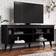 Madesa Cable Management Black TV Bench 136x58cm