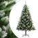 vidaXL Snow Hinge Green/White Christmas Tree 150cm