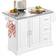 SoBuy Extendable White Storage Cabinet 130x91cm