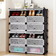 Costway Storage Cabinet Black Shoe Rack 95.3x109.2cm