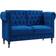 GRS Colin Blue Velvet Sofa 217cm 3 Seater